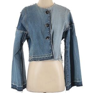 Blanche St. Paris Floral Embroidered Denim Jacket